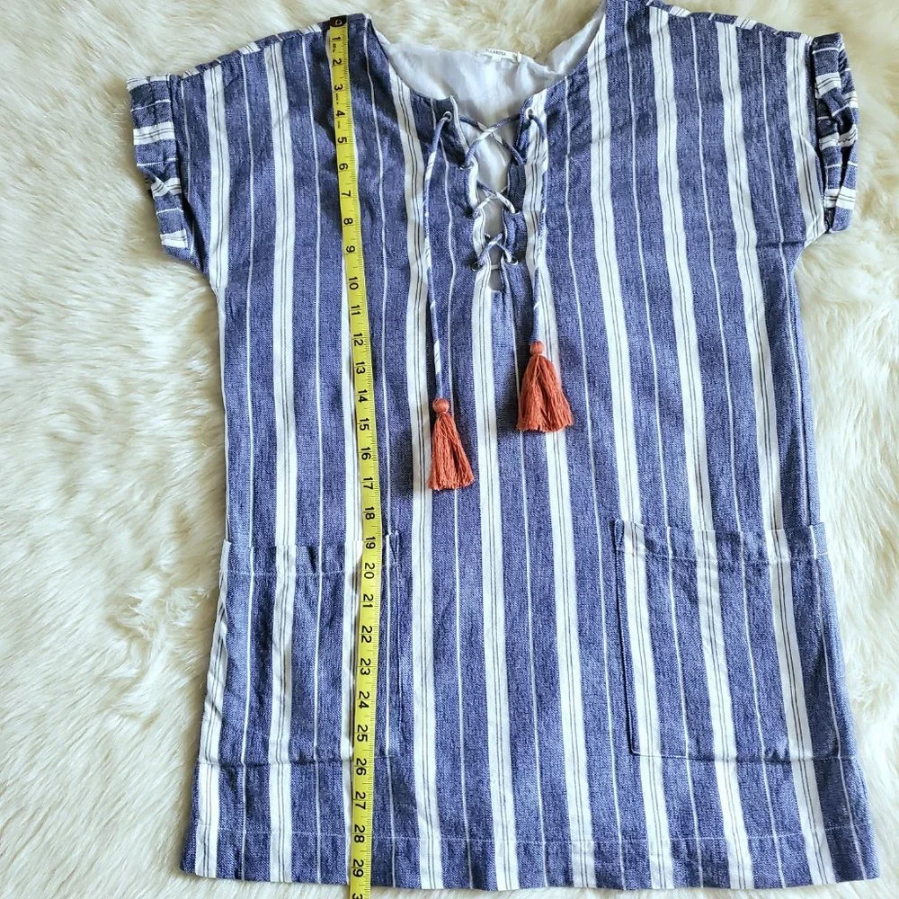 Tularosa X Revolve Warren Tunic Dress in Indigo Stripe Size Small EUC - Picture 13 of 13